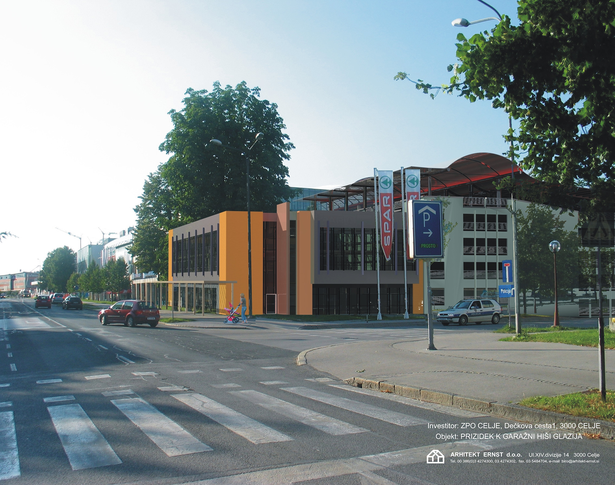 Garažna hiša Glazija vzhodni prizidek